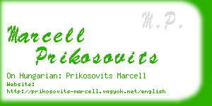 marcell prikosovits business card